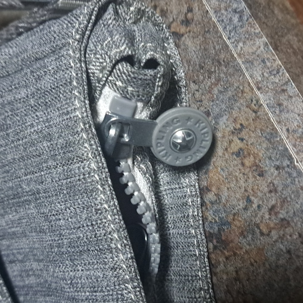 Kipling Gray Crossbody Bag. Unique.  #1      12x8 - Picture 3 of 6